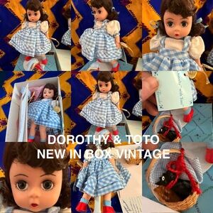 VINTAGE NIB MADAME ALEXANDER DOROTHY AND TOTO DOLL WIZARD OF OZ